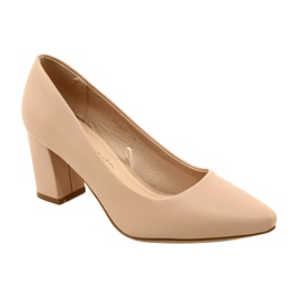 Sergio Leone Magas sarkú pumpák PB414 púder rózsaszín 1