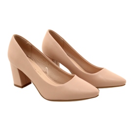 Sergio Leone Magas sarkú pumpák PB414 púder rózsaszín 5