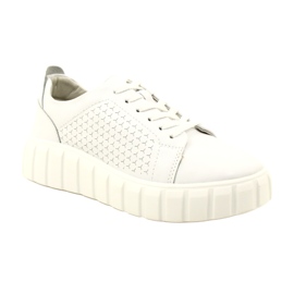 Evento 23PB32-5739 fehér bőr kötött tornacipő 1