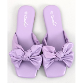 Minnen Purple Bow Slides ibolya 2