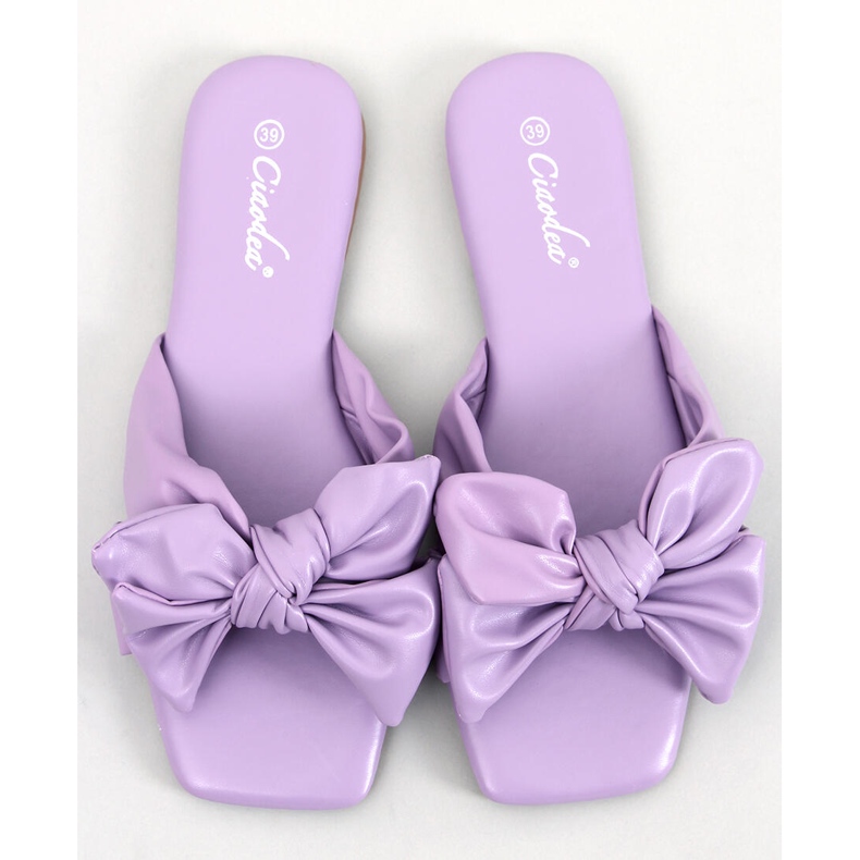 Minnen Purple Bow Slides ibolya 2