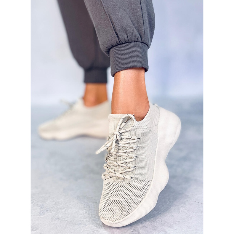 Callens Beige zoknis tornacipő bézs 1