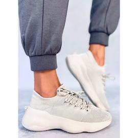 Callens Beige zoknis tornacipő bézs 2