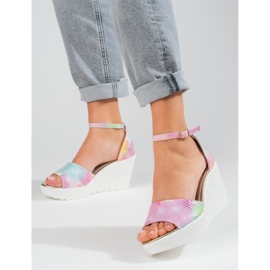 Shelovet női magas ékszandál sokszínű 1