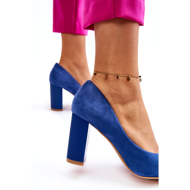 PS1 Kék Estellia Suede magassarkú pumpák 4 PS1 Kék Estellia Suede magassarkú pumpák 4