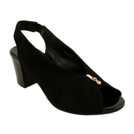 Női szandál a Daszyński Post SA169-6 fekete 1 Női szandál a Daszyński Post SA169-6 fekete 1