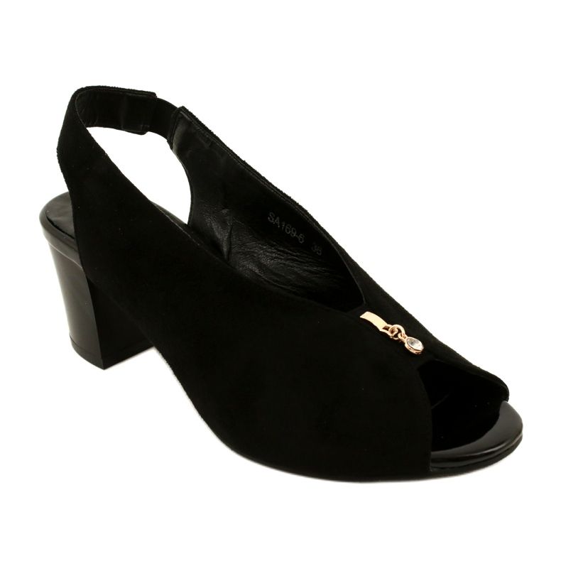 Női szandál a Daszyński Post SA169-6 fekete 1 Női szandál a Daszyński Post SA169-6 fekete 1