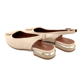 M.Daszyński Női bézs pumpák Daszyński SA201-9 4