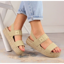 Női bebújós espadrillák bézs Big Star LL274858 1