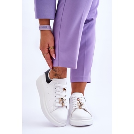 FG2 Női sportcipők hatalmas platformon, fehér és fekete Chante 1