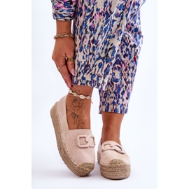 FI1 Női klasszikus platform Espadrilles Beige Maurine bézs 1