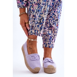 Női klasszikus platform Espadrilles Purple Maurine lila 1