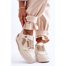 FI1 Bőr női sportcipő bézs Nancey 1