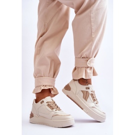 FI1 Bőr női sportcipő bézs Nancey 2