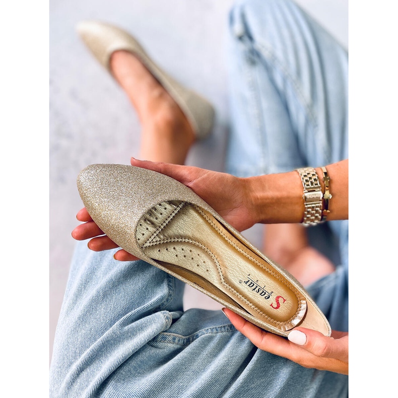 Seastar Chiesa Gold csillogó balerinák aranysárga 1