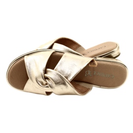 Caprice kényelmes női papucs Platino Metalic 9-27100-20 959 aranysárga 4