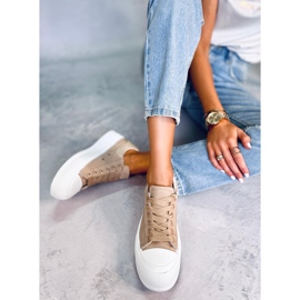 PA1 Takao Khaki vastag talpú tornacipő bézs 2