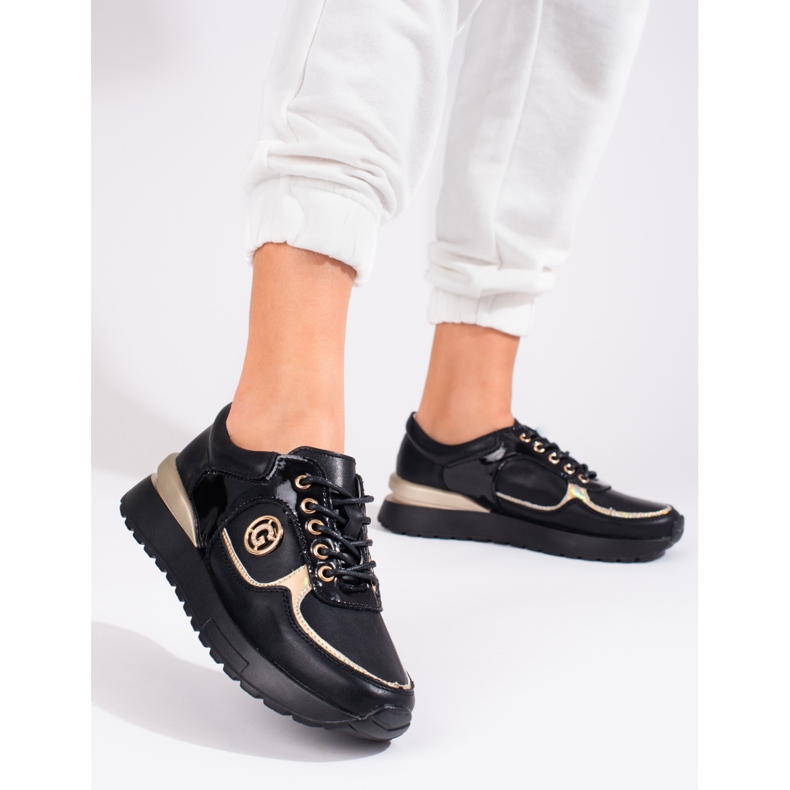 Shelovet női bőr sekerek fekete 1