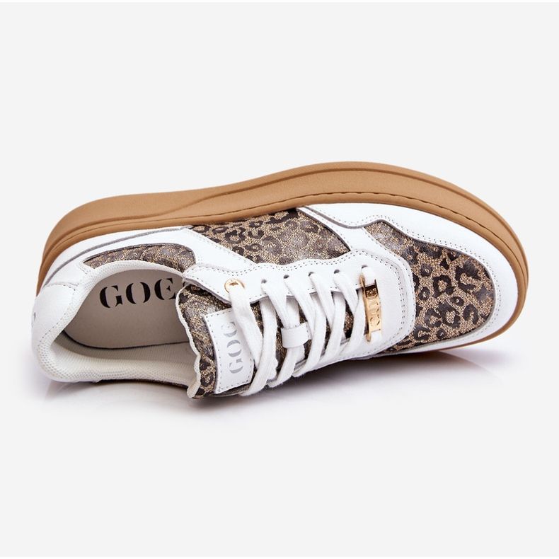 Kényelmes női sportcipő GOE LL2N4052 fehér-bézs 1