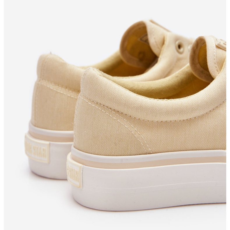 Big Star Fabric Platform tornacipő LL274144 Világossárga 2