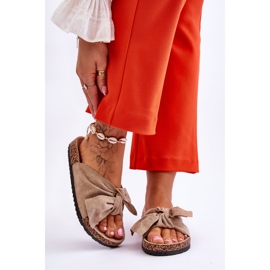 PS1 Wendy sötét bézs parafa papucs 1