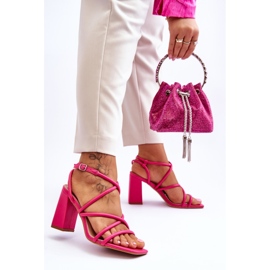 FJ1 Klasszikus magassarkú szandál Fuchsia Lucetta rózsaszín 2