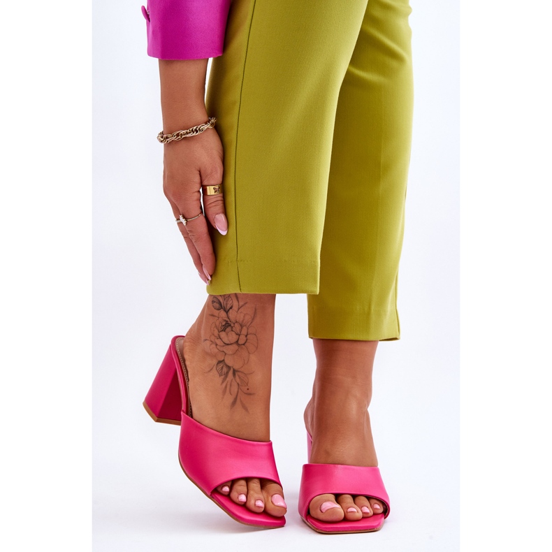 FJ1 Női bőr klasszikus papucs Fuchsia Loara rózsaszín 1