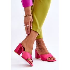FJ1 Női bőr klasszikus papucs Fuchsia Loara rózsaszín 2