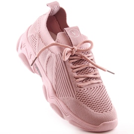 Női bebújós sportcipő púder rózsaszín Vinceza 13574 1