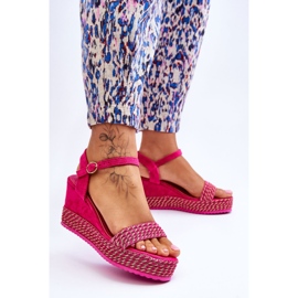 Klasszikus női ékszandál Fuchsia Malmo rózsaszín 2