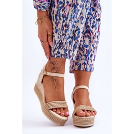 Klasszikus női ékszandál bézs Malmo barna 1