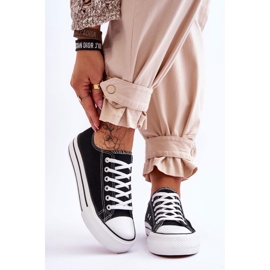 FB2 Női tornacipő egy masszív platformon, fekete borsó 1