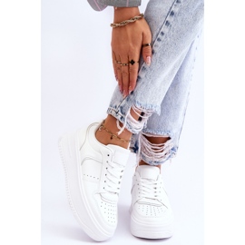 FB2 Női fehér Bexley magas platformú sportcipő 1