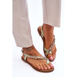 Női szandál pántokkal Green Alamis zöld 1