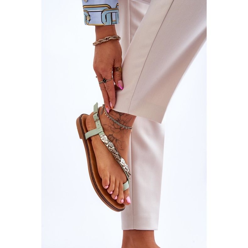 Női szandál pántokkal Green Alamis zöld 2