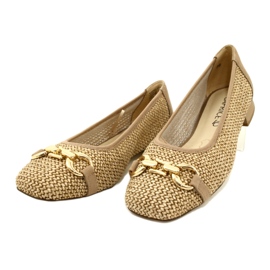 Női balettlapos Caprice 9-22503-20 311 Bark Comb bézs 3