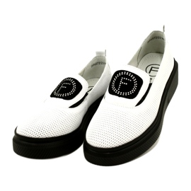 Filippo Fehér stílusos bőr női cipők DP4572/23 WH 3