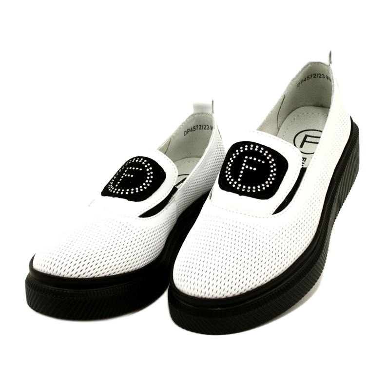 Filippo Fehér stílusos bőr női cipők DP4572/23 WH 3