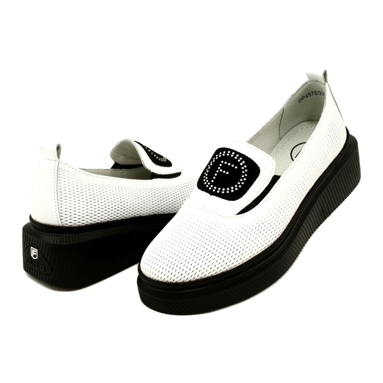 Filippo Fehér stílusos bőr női cipők DP4572/23 WH 4