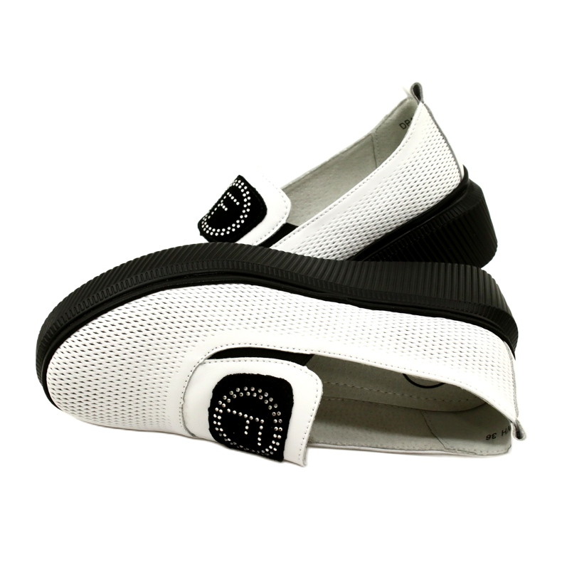 Filippo Fehér stílusos bőr női cipők DP4572/23 WH 5