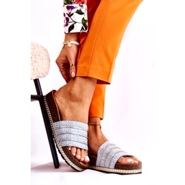 S.Barski Női klasszikus papucs lánccal, kék 1 S.Barski Női klasszikus papucs lánccal, kék 1