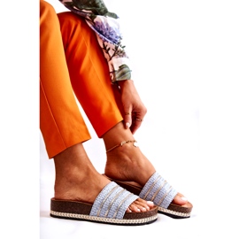 S.Barski Női klasszikus papucs lánccal, kék 7 S.Barski Női klasszikus papucs lánccal, kék 7