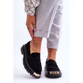 Klasszikus velúr cipők fekete Monaro díszítéssel 1