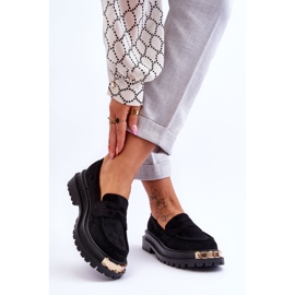 Klasszikus velúr cipők fekete Monaro díszítéssel 2