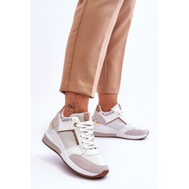 Női Wedge tornacipő, fehér Chevre 2