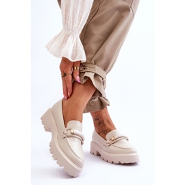 FJ1 Női bőrcipők Bézs Camerin 2