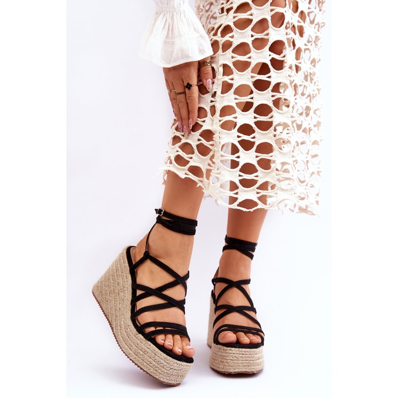 Bőr szandál fekete Margaritt 1