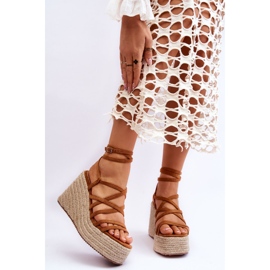 Bőr ékszandál Barna Margaritt 1