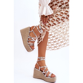 Margaritt Silver Wedge szandál ezüst 2