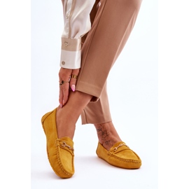 FJ1 Velúr Loafers Sárga Eleina Dísz 2
